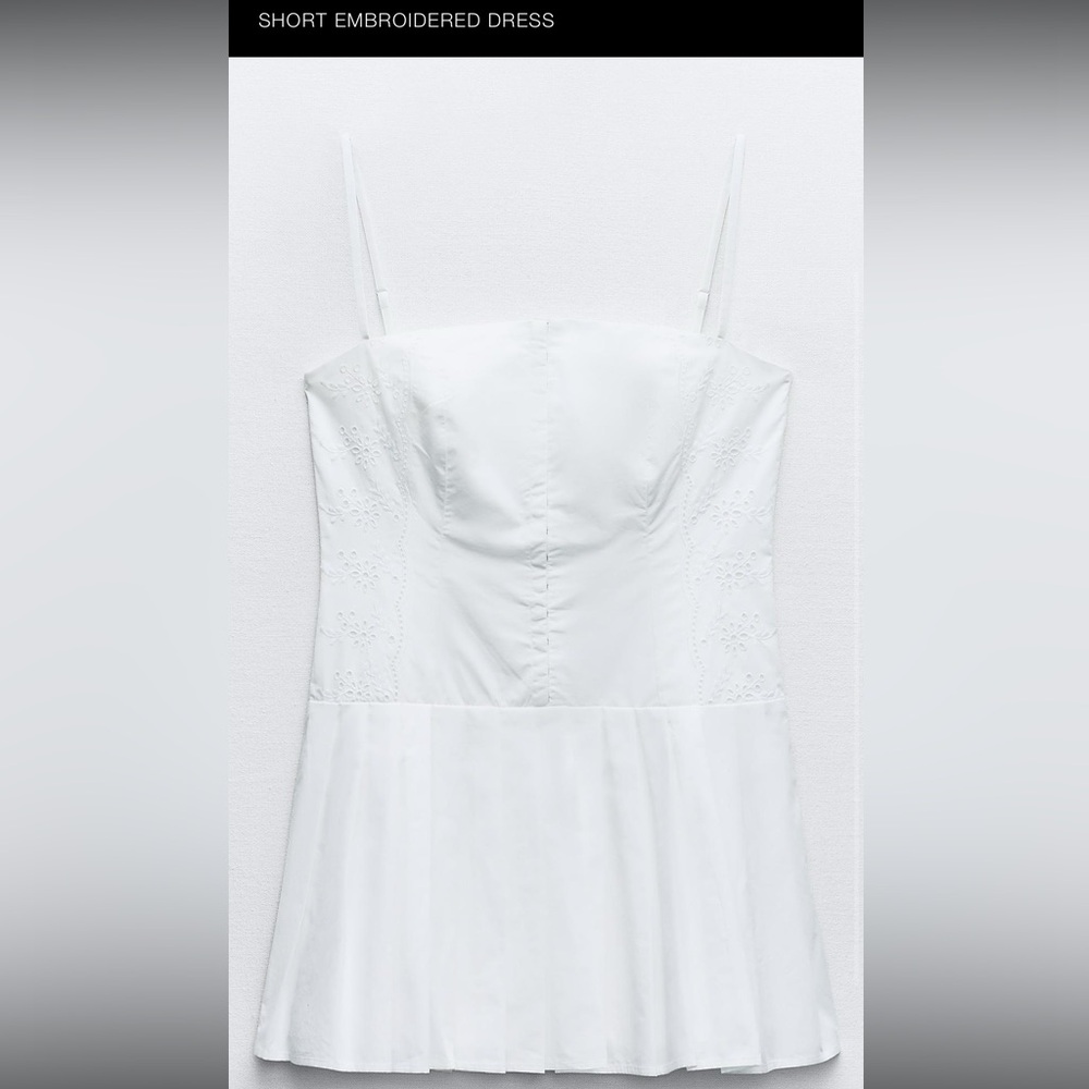 Zara short embroidered dress